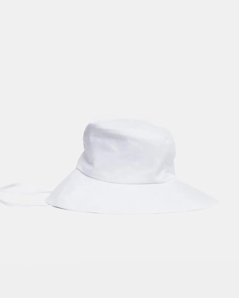 Fisherman Hat in White Linen