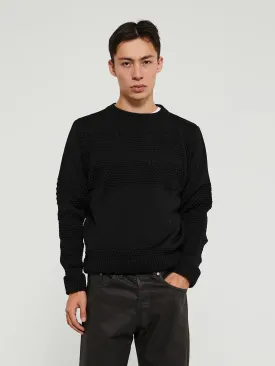 Fisherman II Crewneck Sweater in Black Void