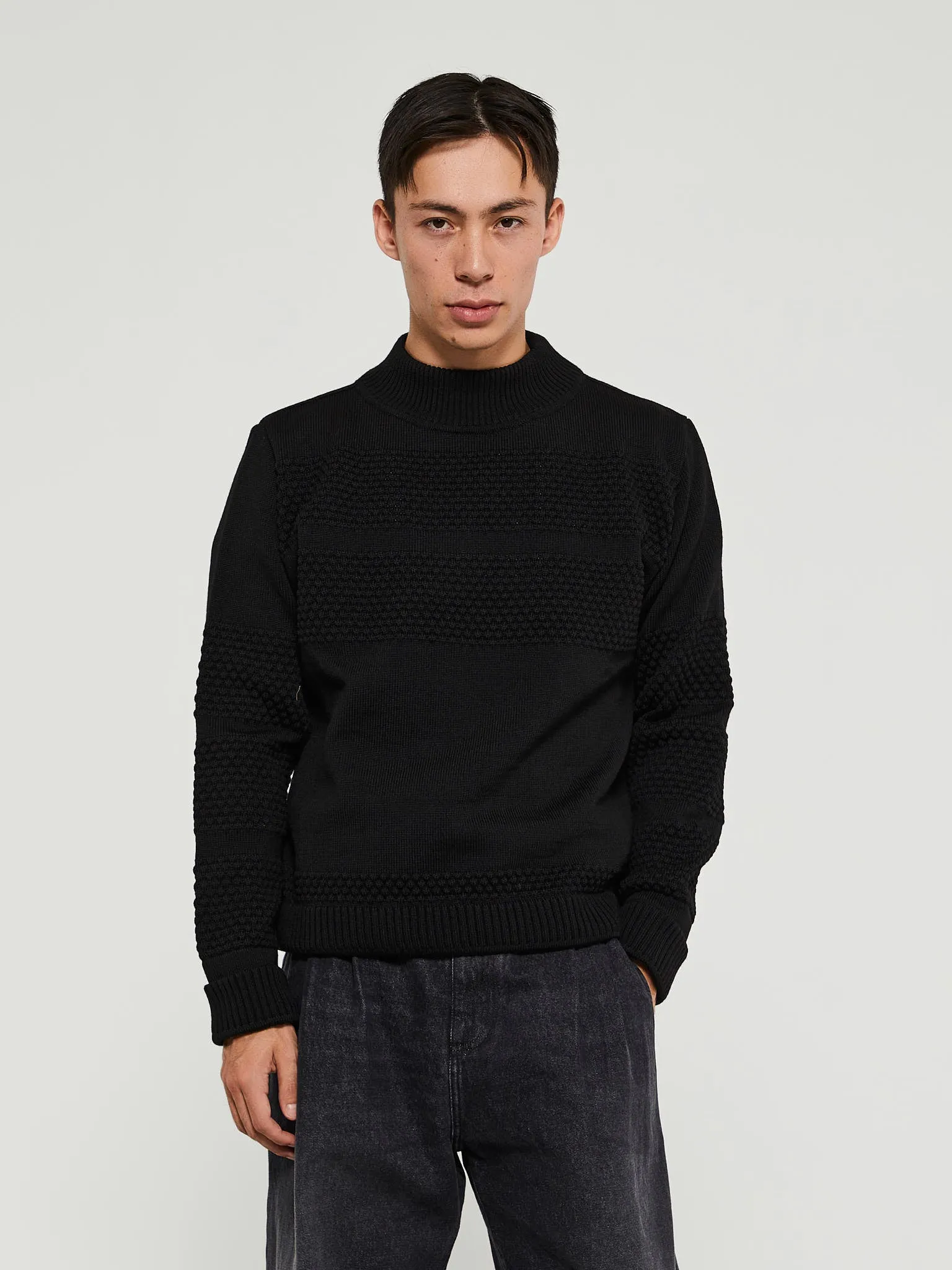 Fisherman II Sweater in Black Void