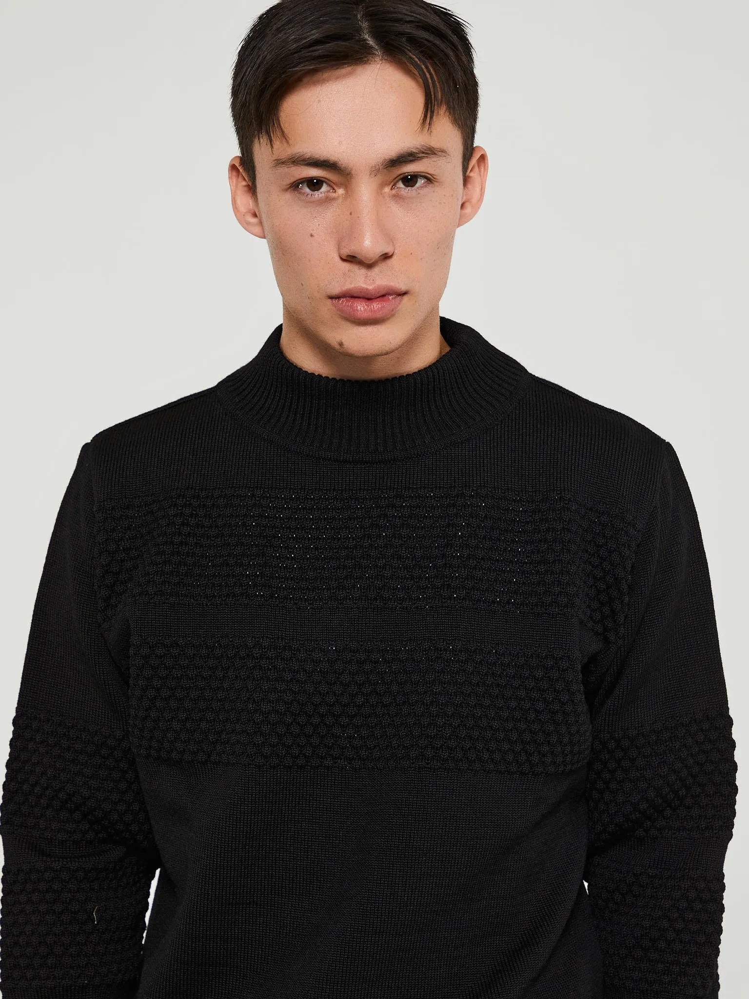 Fisherman II Sweater in Black Void