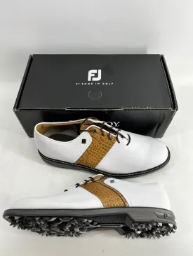 Footjoy Myjoys Premiere Series Packard Golf Shoes White Tan 11.5 M