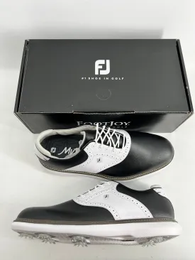 Footjoy Myjoys Traditions Series Golf Shoes Black White Patent 11.5 Medium M