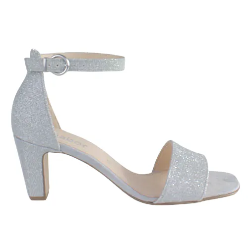 Elegant Gabor Ladies High-Heel Sandals in Silver - Model 41.790.61