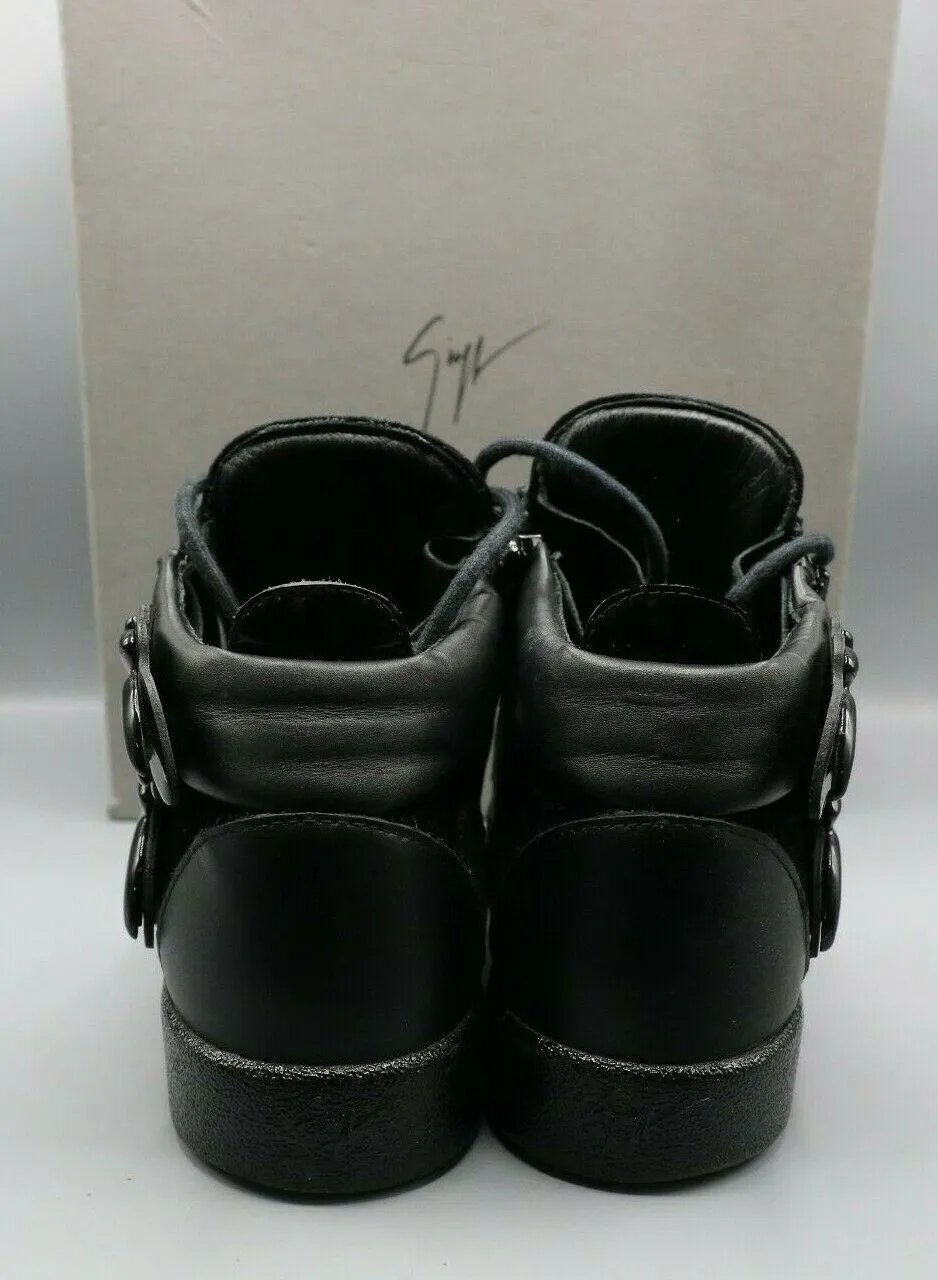 Giuseppe Zanotti Cruel Wing London Black High Top Sneakers Size 40/9.5