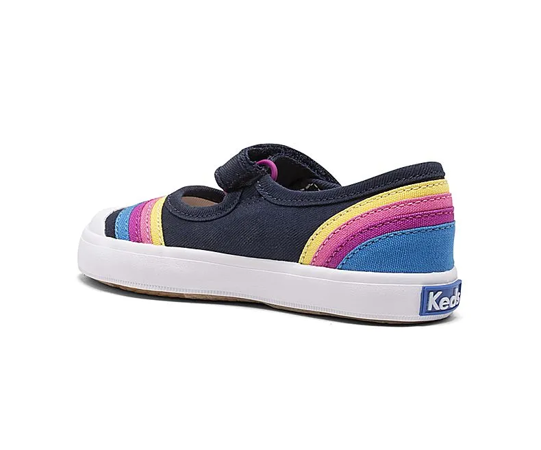 Harper Kid's MJ Canvas Sneaker - Rainbow/Denim