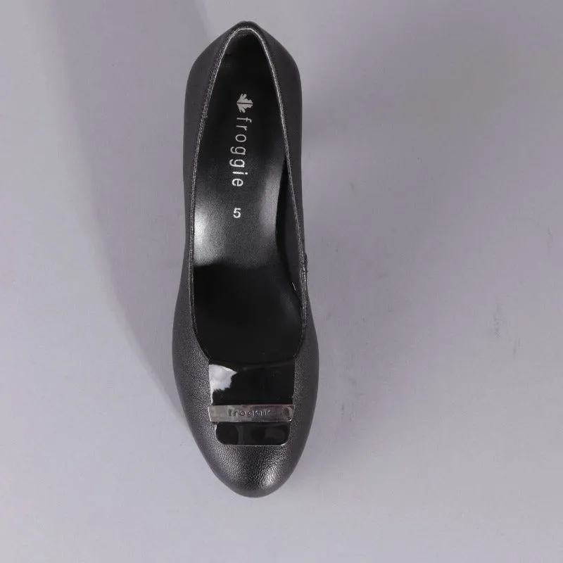 High Heel Court Shoe in Black - 12055