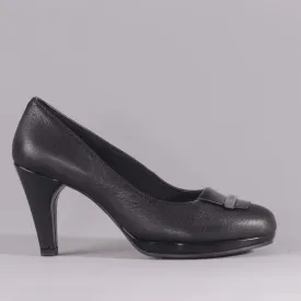 High Heel Court Shoe in Black - 12055