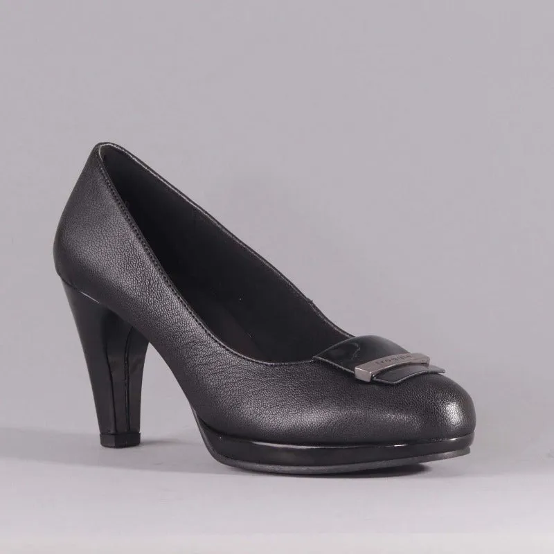 High Heel Court Shoe in Black - 12055