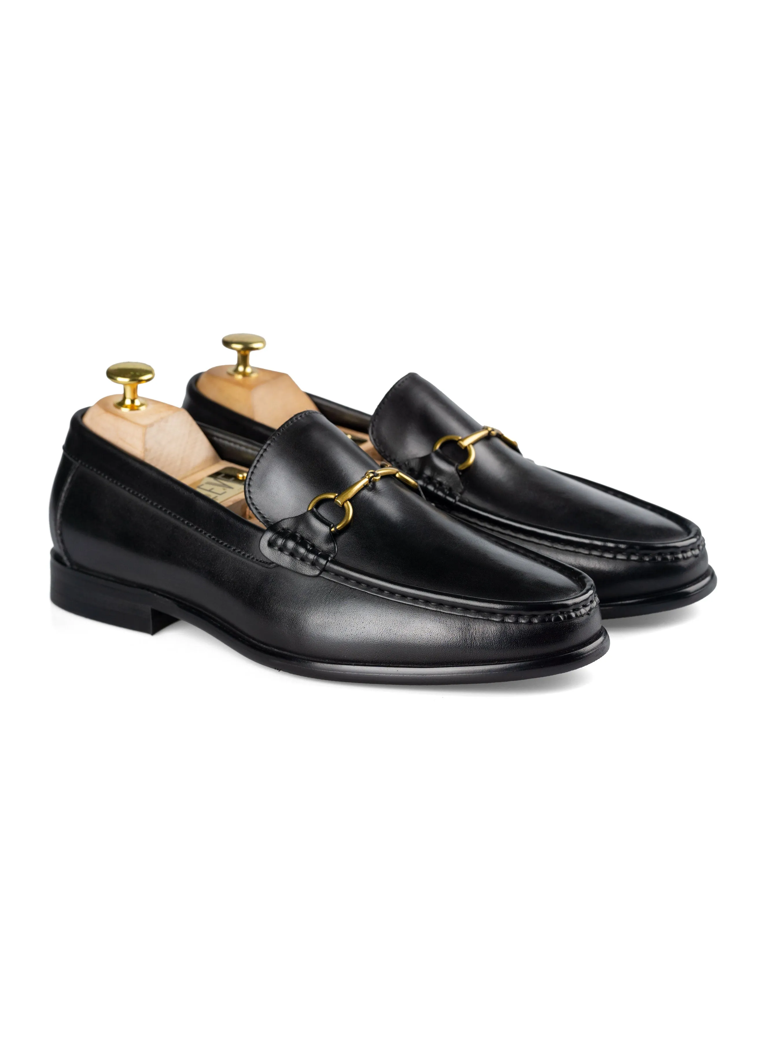 Horsebit Moccasin Loafer - Solid Black