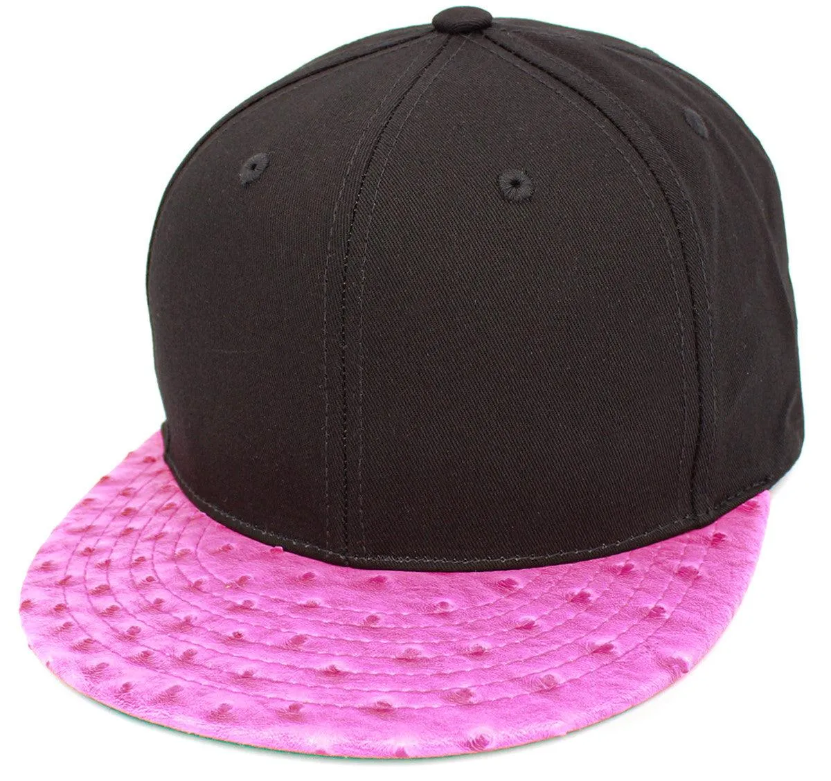 KB Faux Ostrich Bill Snapbacks