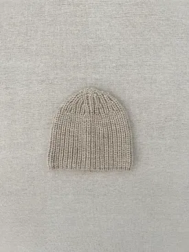 kids fisherman beanie in heather oatmeal