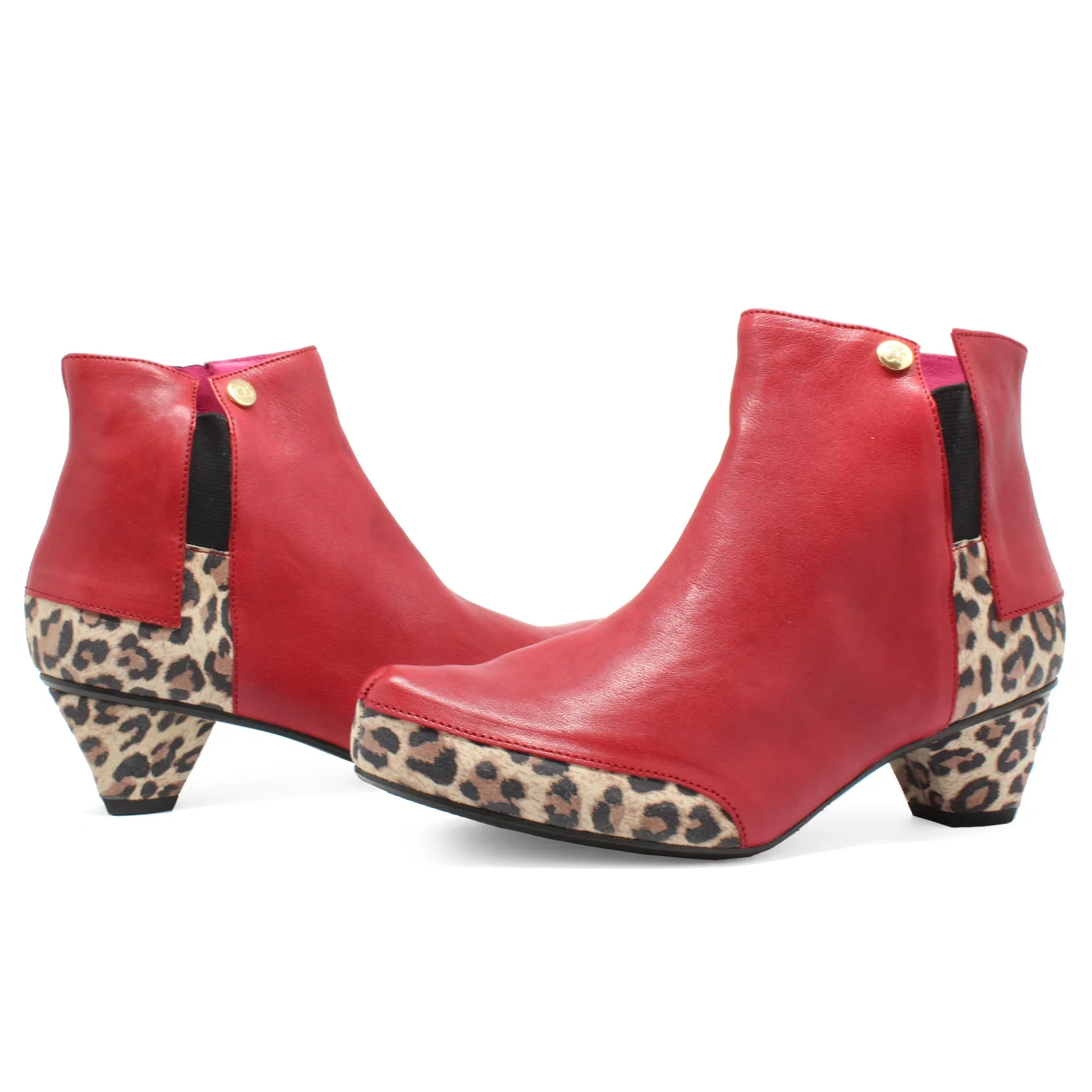 La Rui - Red Leopard- Ankle boot