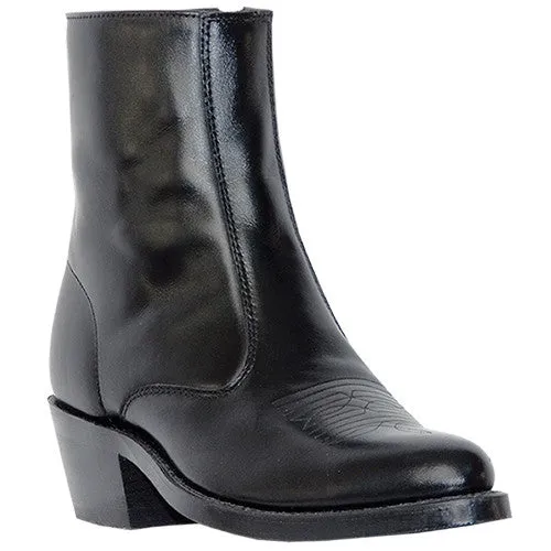 Laredo Men's (62070) 7" Black Leather Side Zip Traditional Round Toe Cowboy Boot