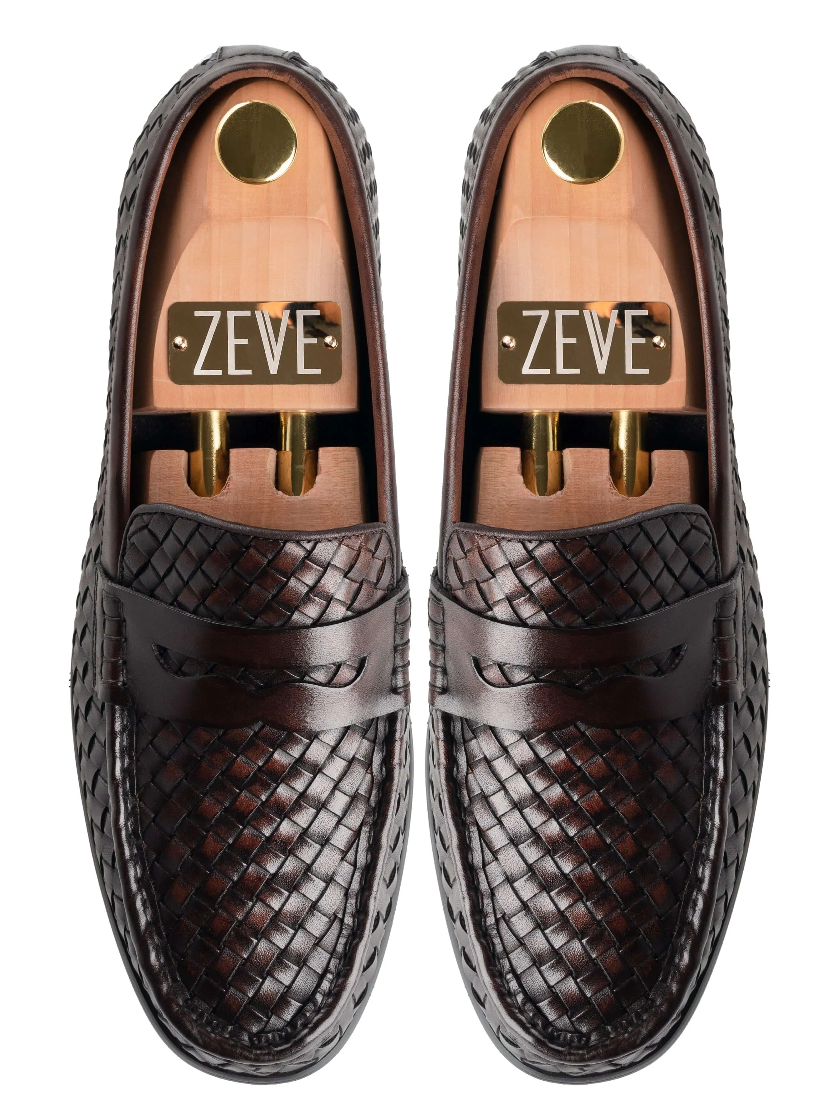 Marco Penny Loafer - Coffee Woven Leather