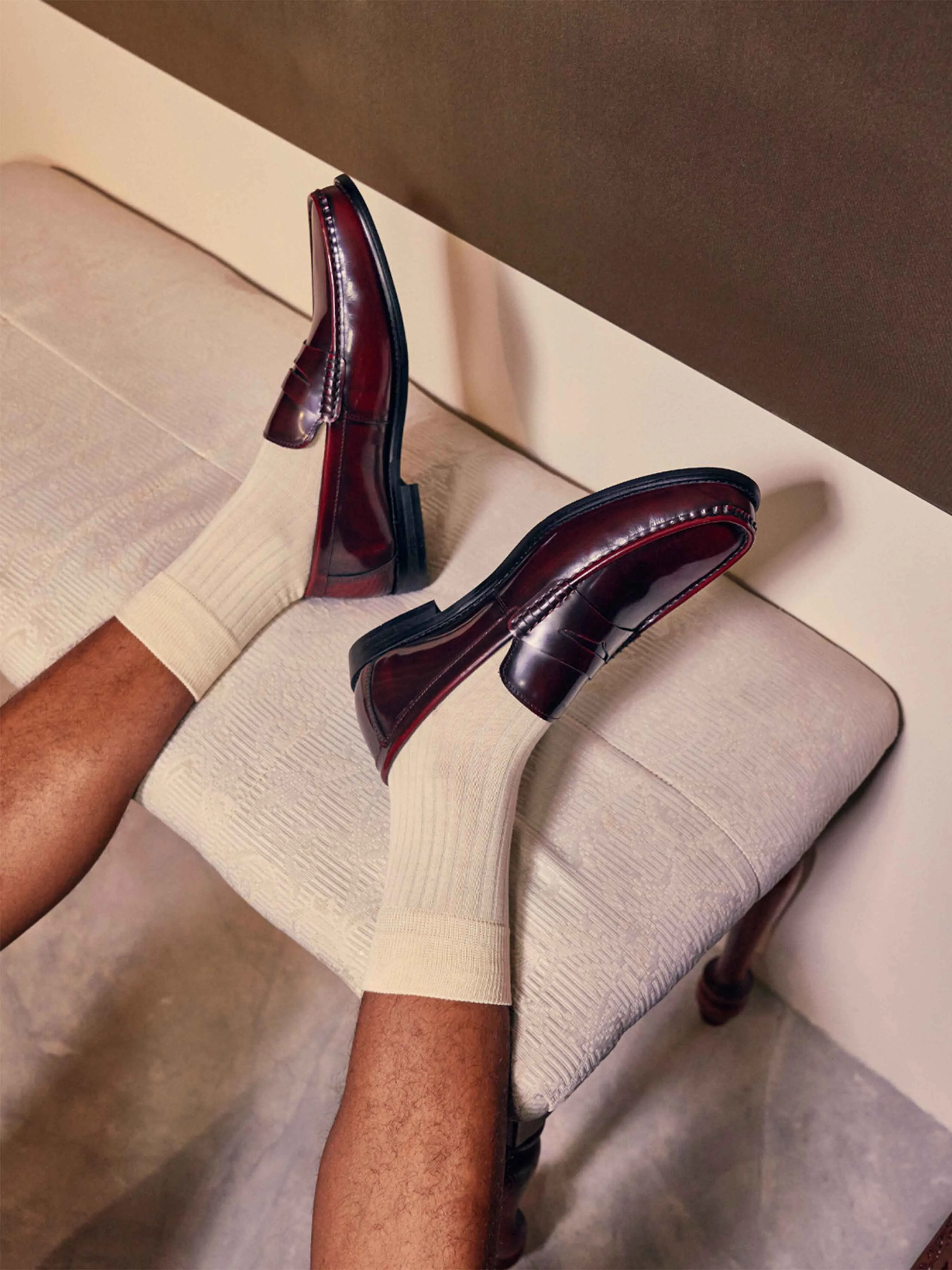 Marco Penny Loafer - Red Burgundy Polished Leather