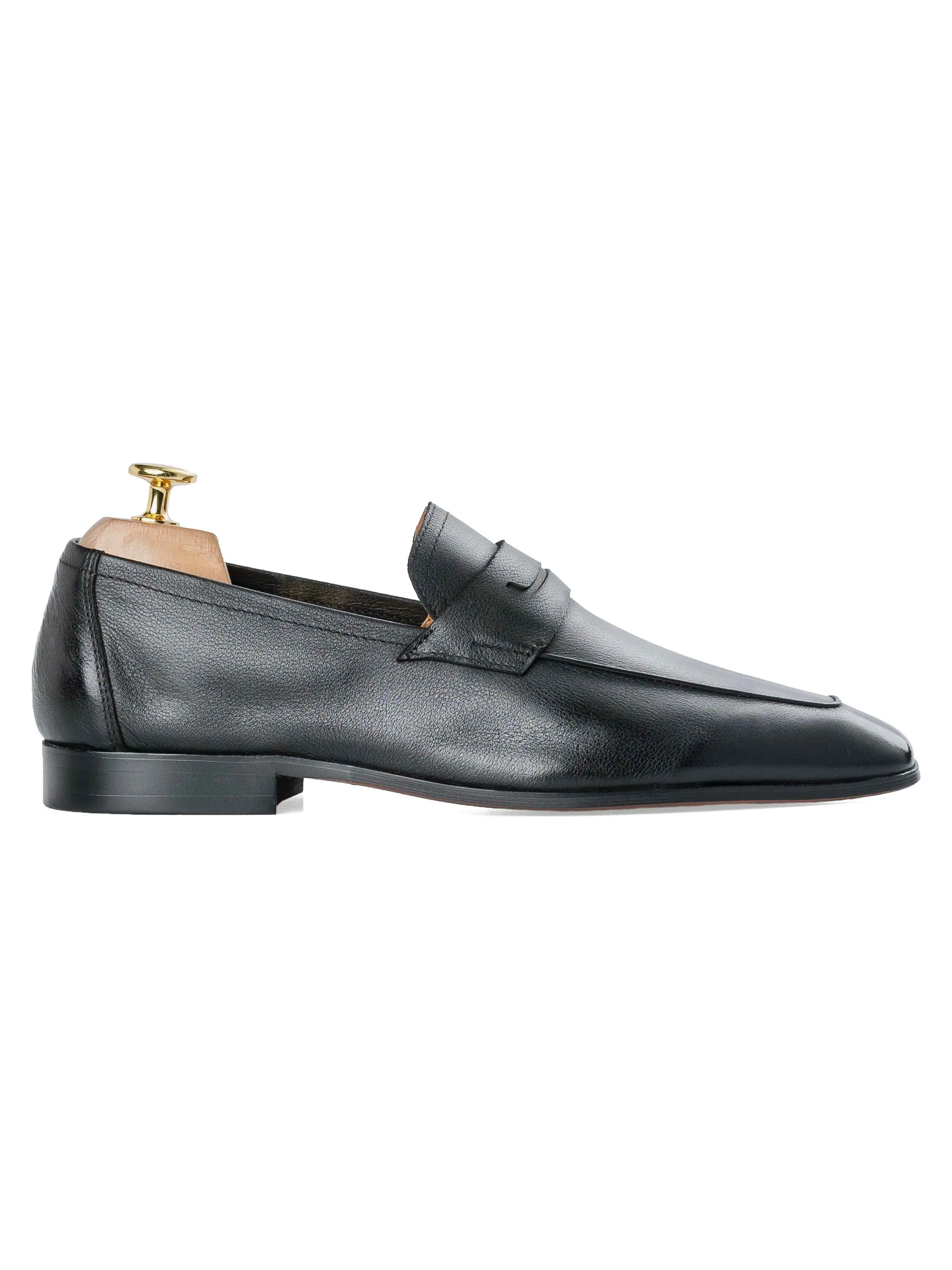 Martino Penny Loafer - Solid Black