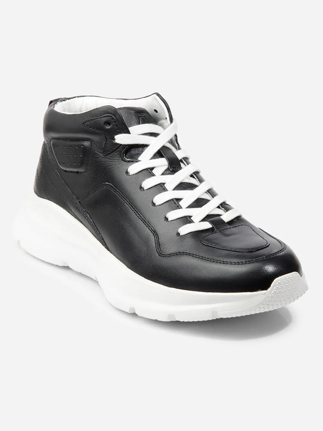 Men Black Leather Sneaker (ID3093)