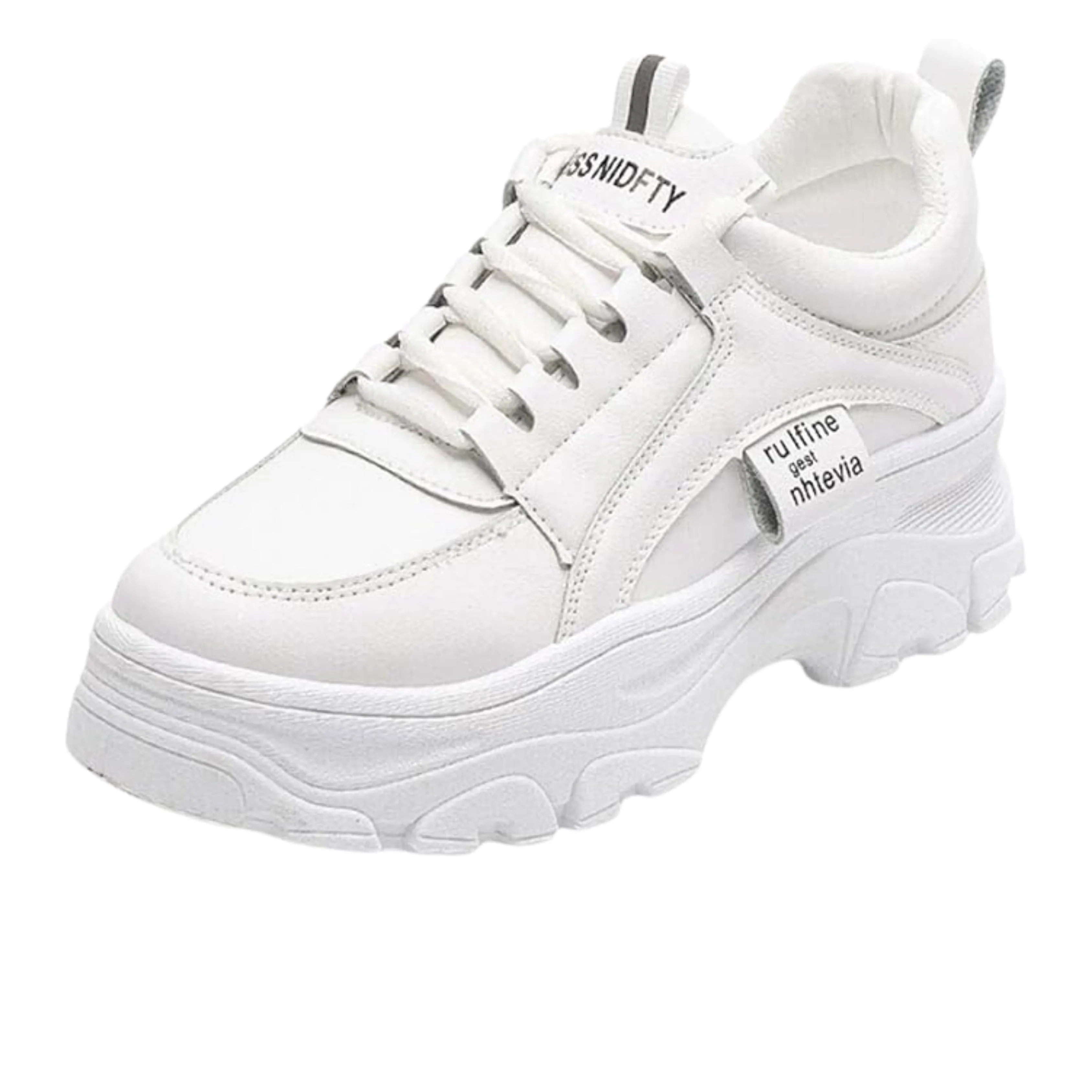 MISS NINETY - Clunky Sport Sneaker Trainers Lace Up Fashion Increased