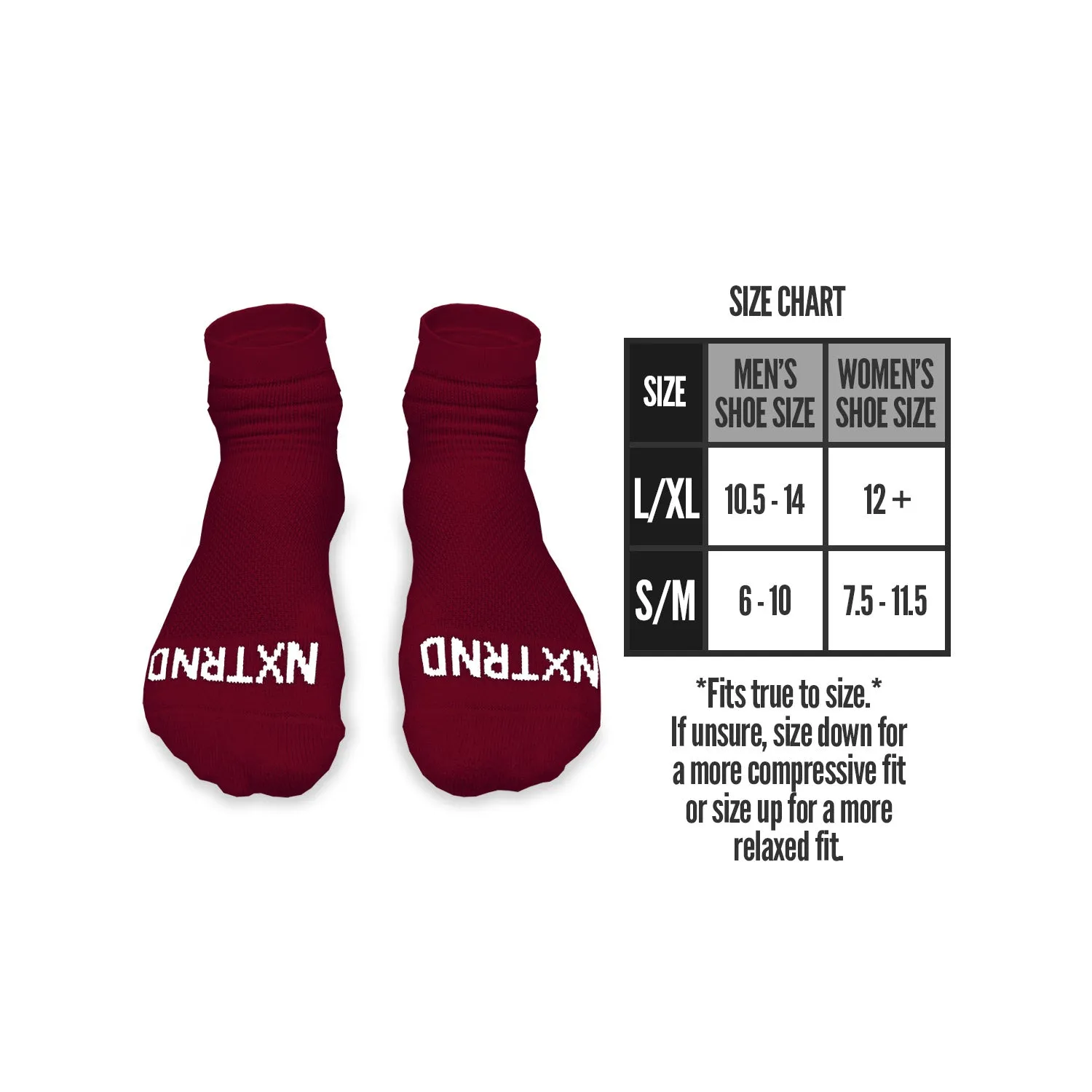 NXTRND Quarter Socks Maroon (3-Pairs)