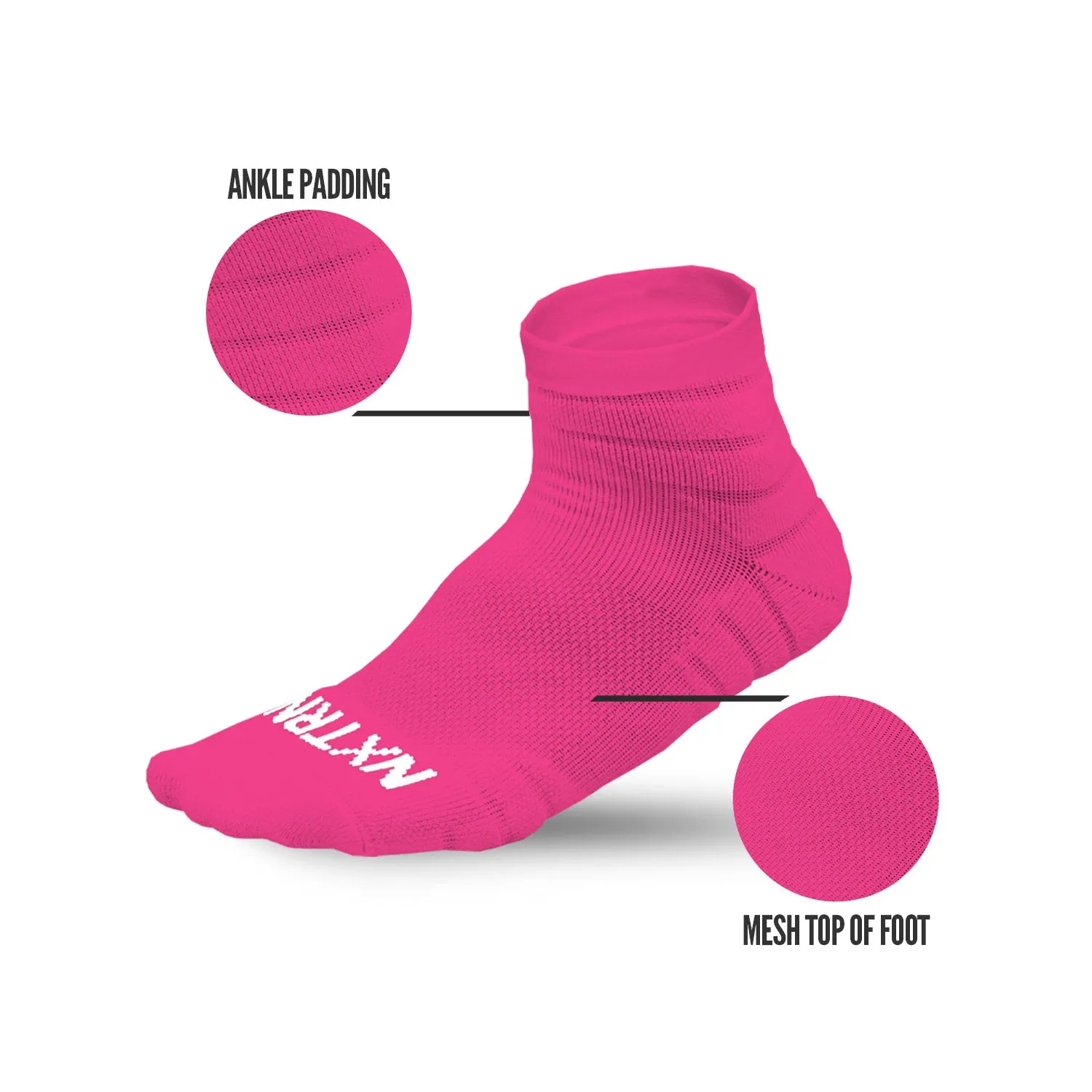 NXTRND Quarter Socks Pink (3-Pairs)