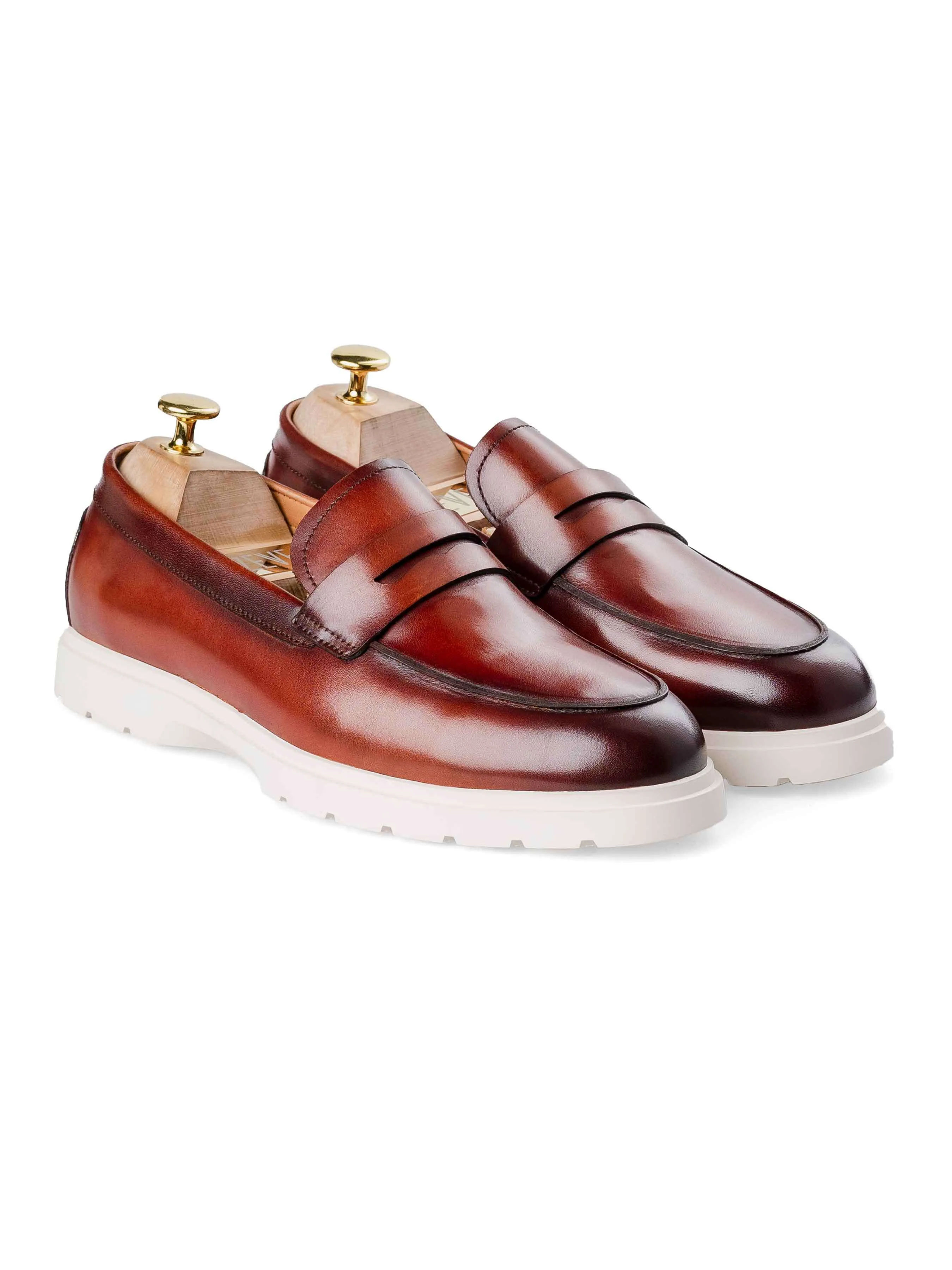 Penny Loafer - Cognac Tan (Chalk Sole)