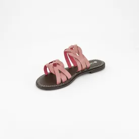 Push In Leather Weave Sandal