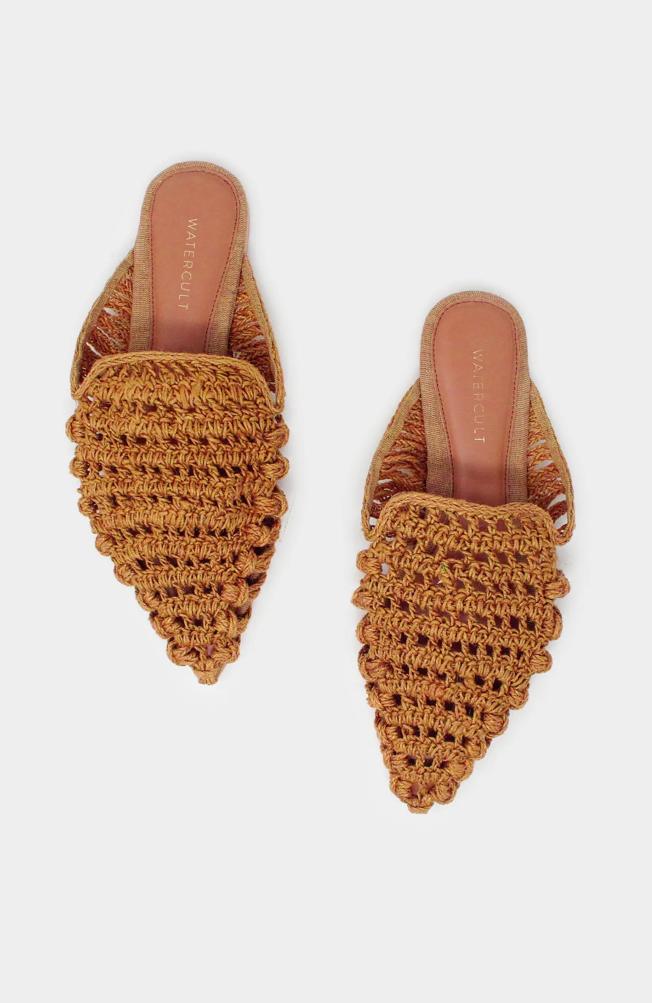 Raffia Mules | Camel