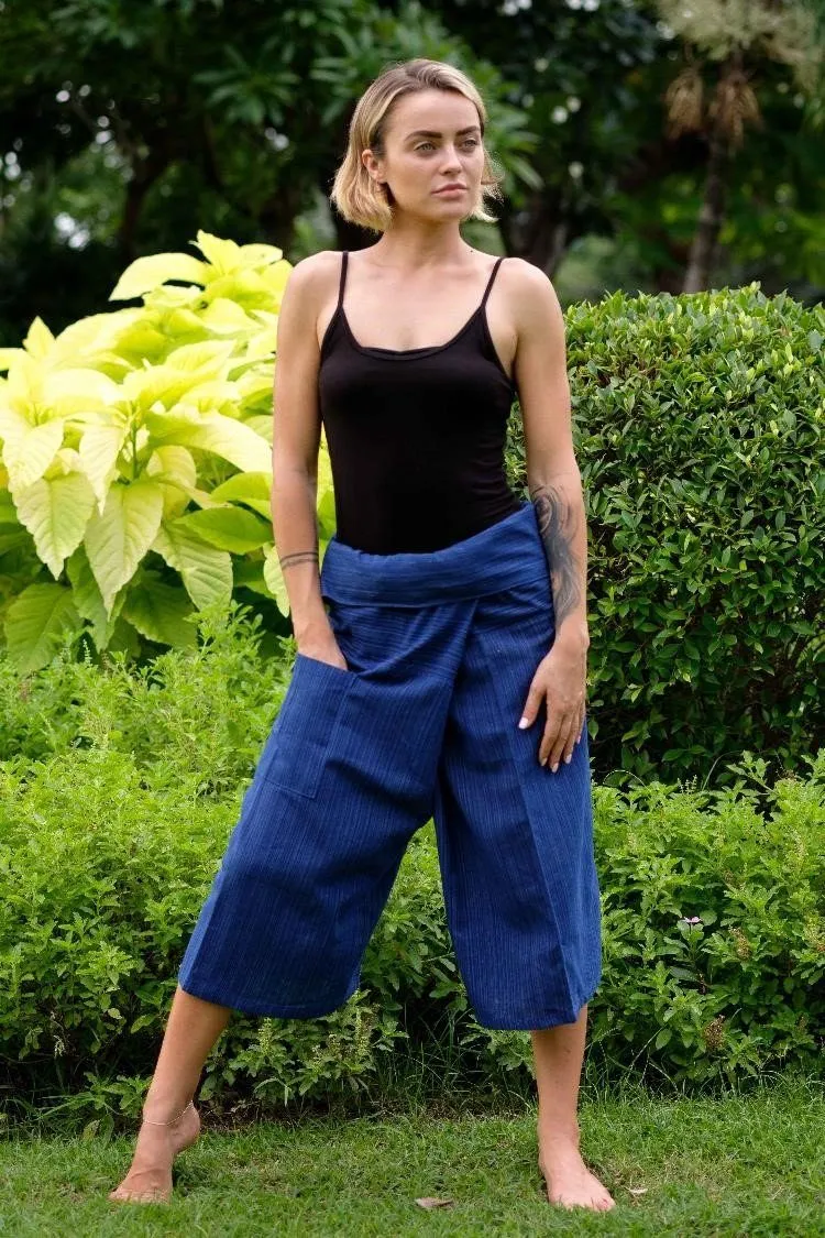 Royal Blue 3/4 Fisherman Pants