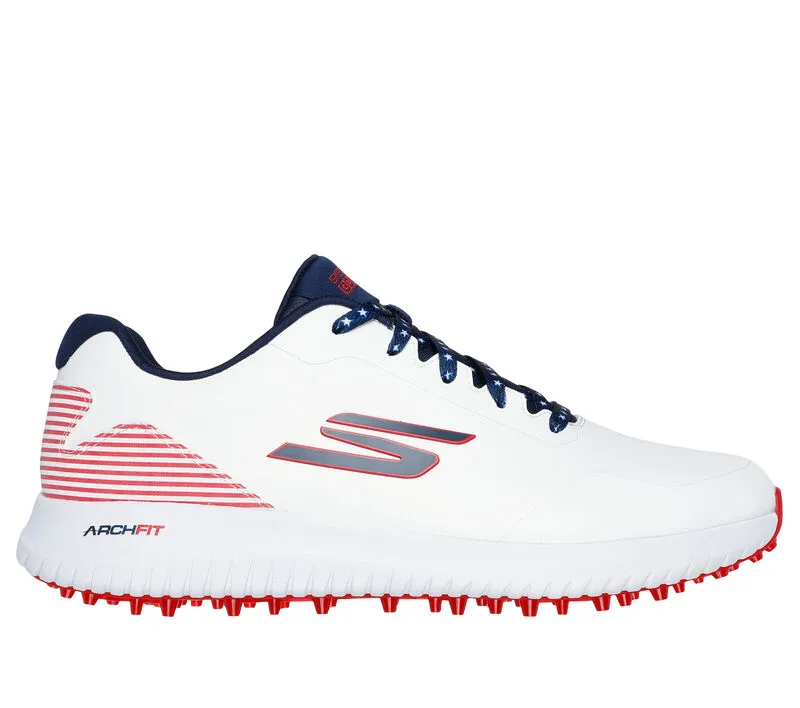 Skechers Go Golf Max 2 Patriot Shoes 214047 White Navy Red Medium