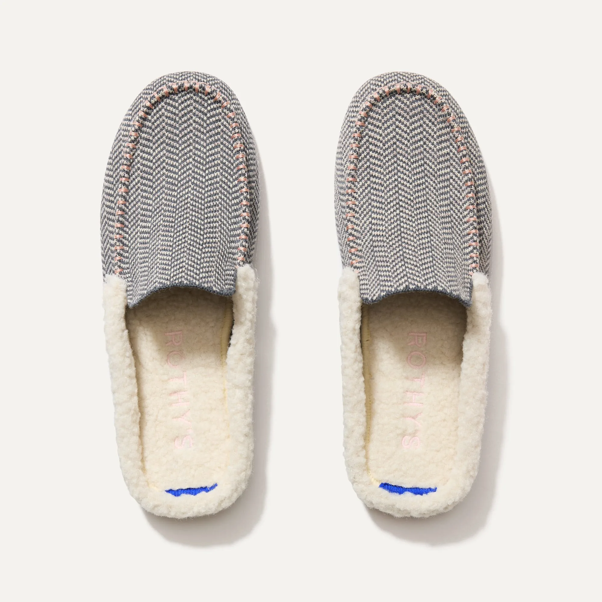 Cozy Grey Herringbone Scuff Slippers for Ultimate Comfort