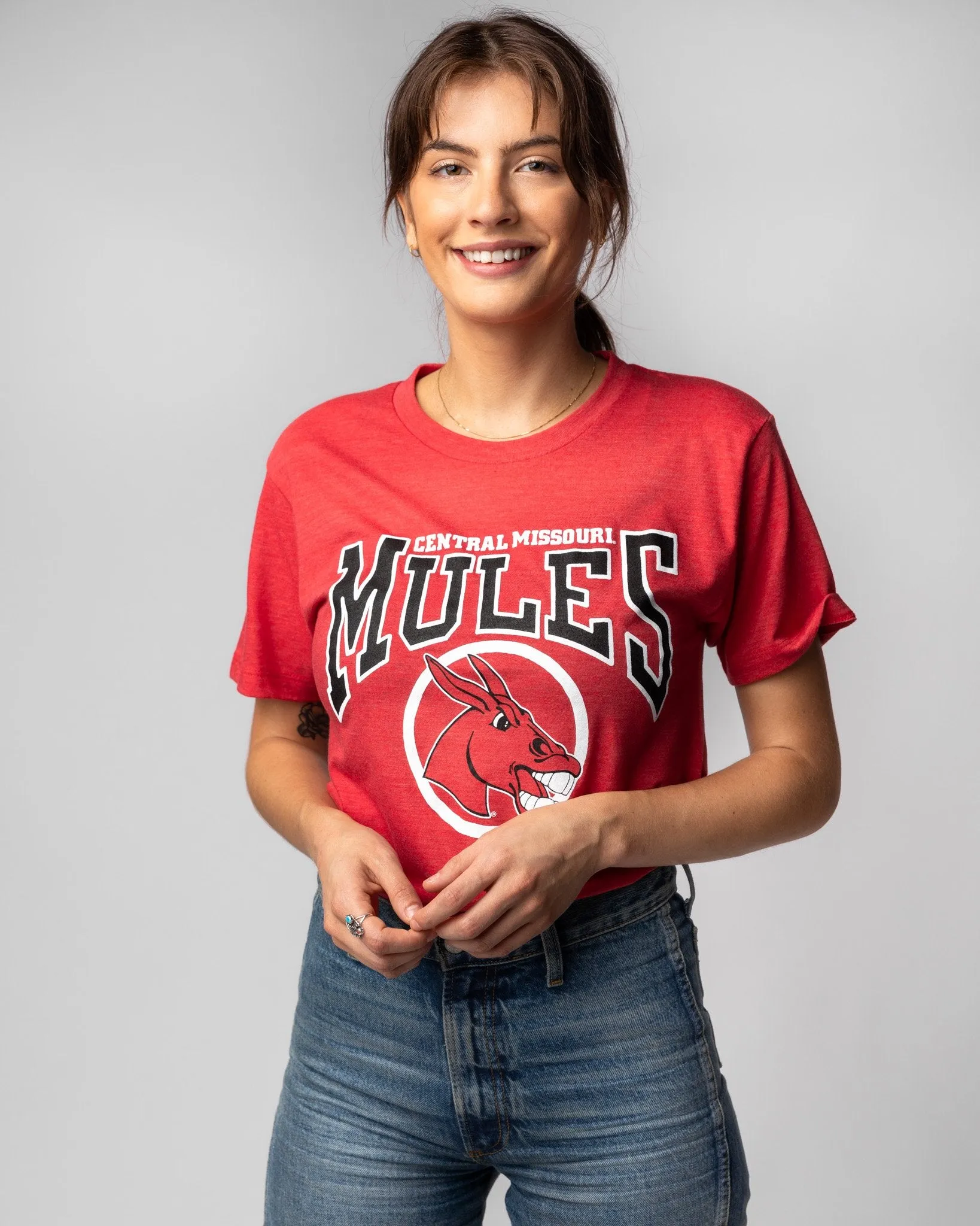 University Of Central Missouri Mules Vintage Red T-Shirt