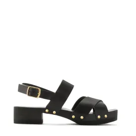 Vendôme Femy black calfskin leather clogs