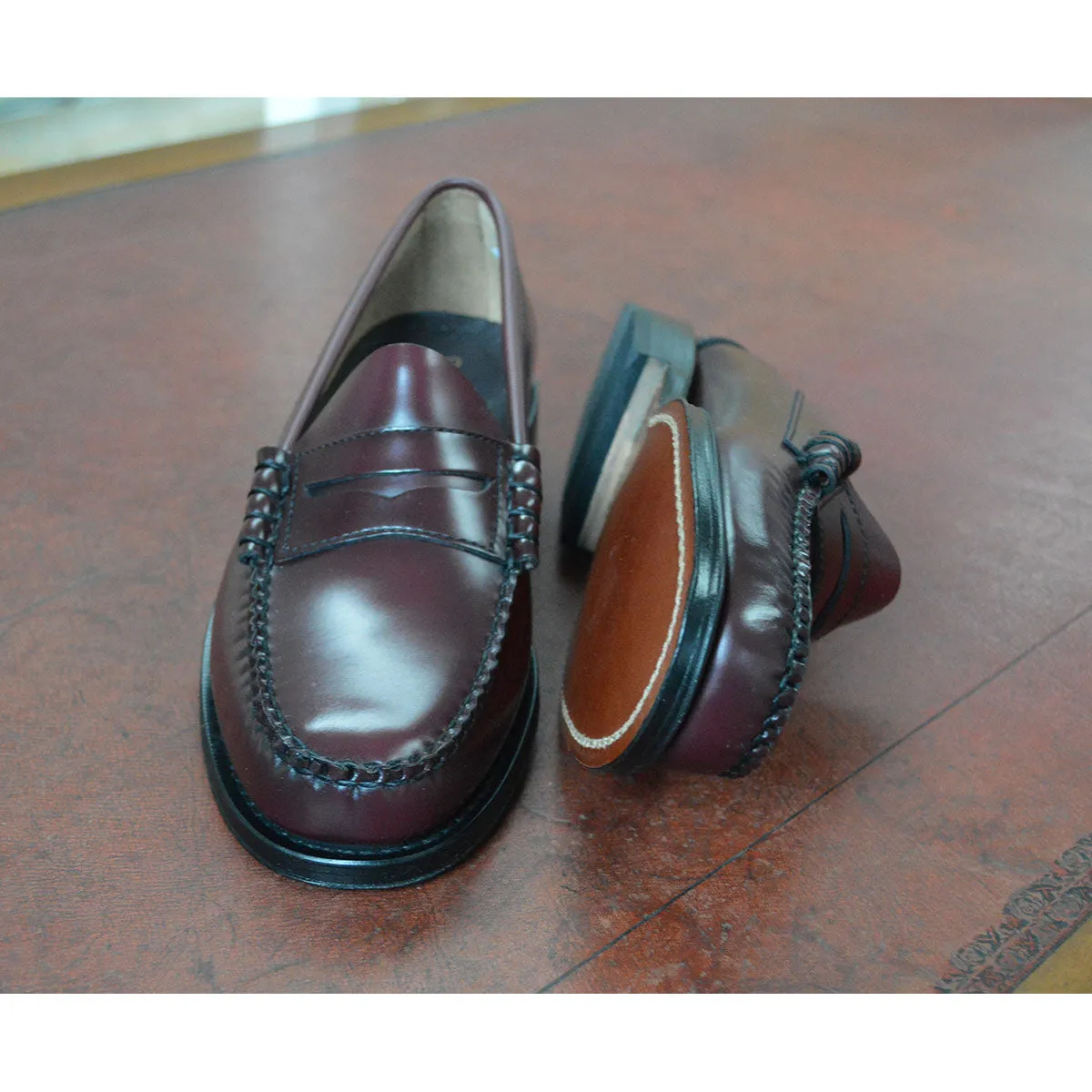 Weejuns Larson Penny Loafers Wine Leather